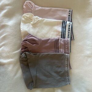 Lucky Brand White and Pink Leggings Comfortable Cotton Blend